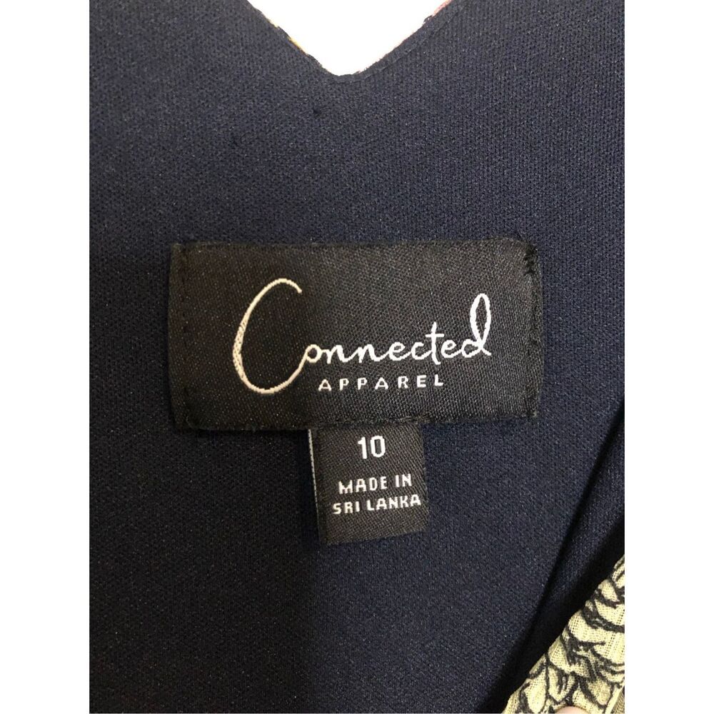 Connected Apparel Floral Handkerchief Hem Midi Dress Size 10 Romantic Cottagecor - Picture 4 of 10